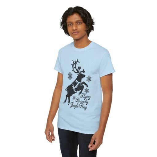 🦌✨ Flying Branchy Jingle Pony Unisex T-Shirt – Reindeer Ridiculousness at Its Finest - Image 6