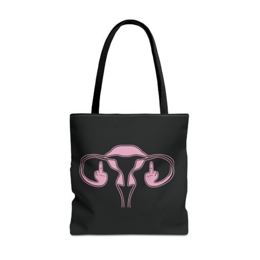 🖕🩷 Ovaries with Middle Fingers Tote Bag – Boldly Carry It All - Image 9