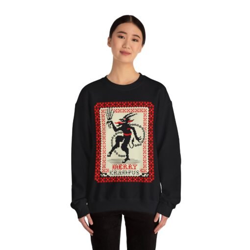 🎄👹 Merry Krampus Unisex Sweatshirt – Cozy, Creepy, Claus’s Worst Nightmare - Image 3