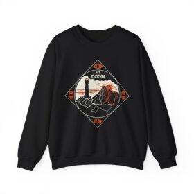 🔥 Mount Doom & Eye of Sauron Unisex Sweatshirt – Dark Elegance for Bold Fans