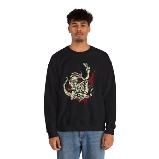 👶👽 Dancing Baby Xenomorph Unisex Sweatshirt – Alien Moves, Earthly Comfort - Image 5