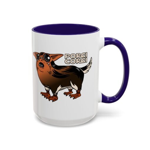 ☕🐶🐧✨ Porgi Corgi Color Accent Mug – Sip with Galactic Cuteness - Image 54