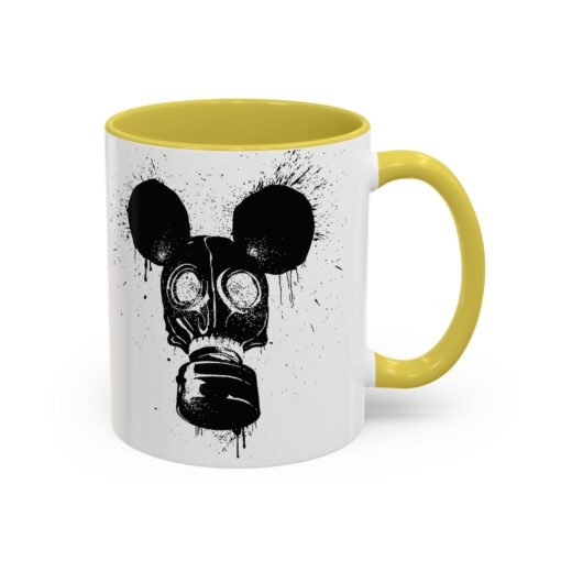 🐭☣️ Gas Mask Mouse Accent Mug – Sip with a Side of Strange - Image 46