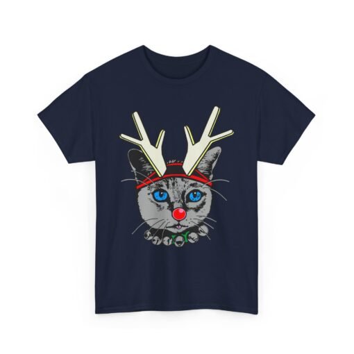 🦌🐱 Rudolph the Reindeer Cat Unisex T-Shirt – Purr-fectly Festive Feline Fun - Image 17