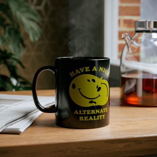 ☕🌀😊 Alternate Reality Black Mug – Sip from the Strange Side - Image 6