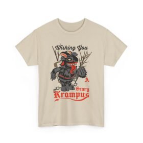 🎄👹 Wishing You a Scary Krampus Unisex T-Shirt – Holiday Cheer with a Creepy Twist