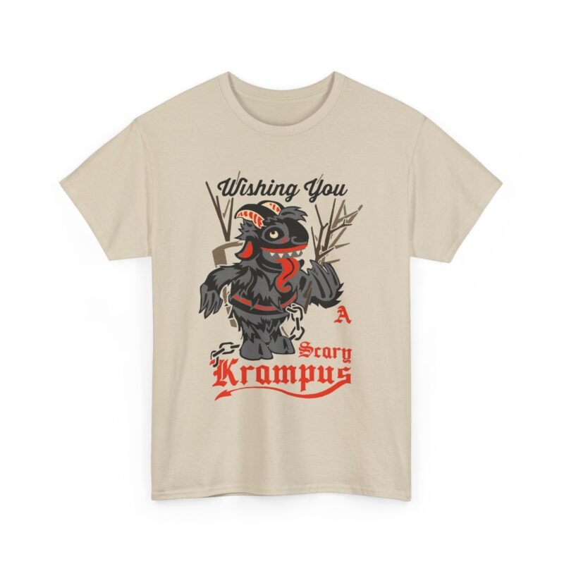 🎄👹 Wishing You a Scary Krampus Unisex T-Shirt – Holiday Cheer with a Creepy Twist