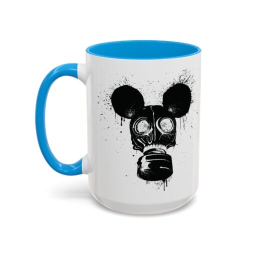 🐭☣️ Gas Mask Mouse Accent Mug – Sip with a Side of Strange - Image 68