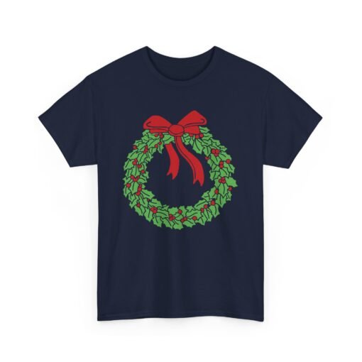 🎄 Holiday Wreath Unisex T-Shirt – Classic Cheer, Comfy Style - Image 14