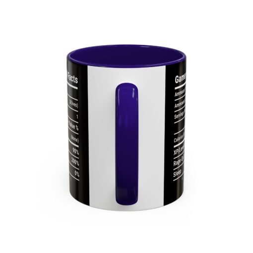 ☕🎮 Gamer Nutrition Facts Color Accent Mug – Fuel for Every Respawn - Image 11