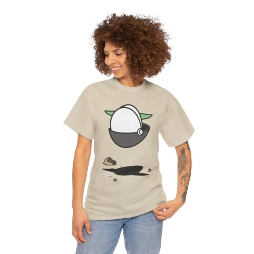 👶🛸🌌 Floating Away Unisex T-Shirt – Grogu On the Go - Image 3