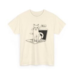 🐱💻 Cat on Laptop Unisex T-Shirt – Productivity? Never Heard of It.