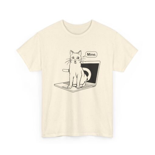 🐱💻 Cat on Laptop Unisex T-Shirt – Productivity? Never Heard of It.