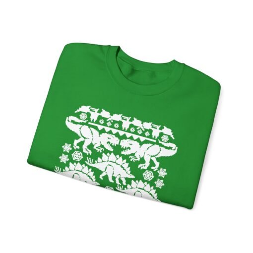🦖🎄 Dino-Mite Christmas Unisex Sweatshirt – Ugly Sweater Style with Prehistoric Cheer - Image 3