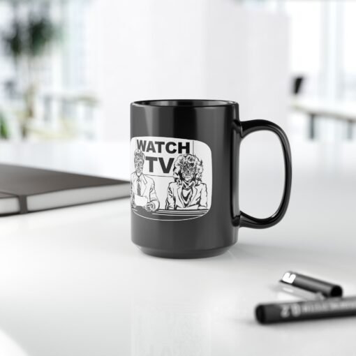 ☕👽 Watch TV Black Mug – Sip the Message, Straight from They Live - Image 14