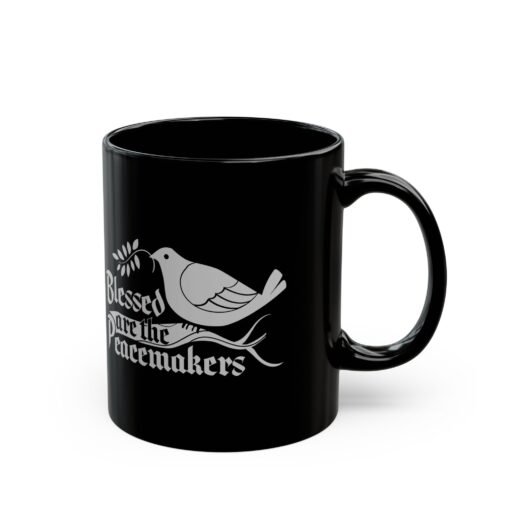 ☕ Blessed Are The Peacemakers Black Mug – Sip with a Spirit of Peace - Image 4