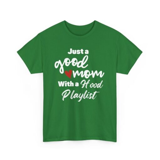 Good Mom With A Hood Playlist | Unisex | Heavy Cotton | T-Shirt | Music - Image 11