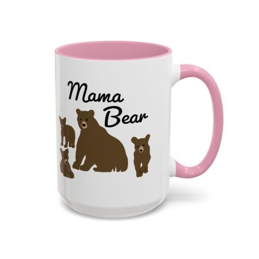 🧸 Mama Bear Color Accent Mug – Fierce Sips, Cozy Vibes - Image 26