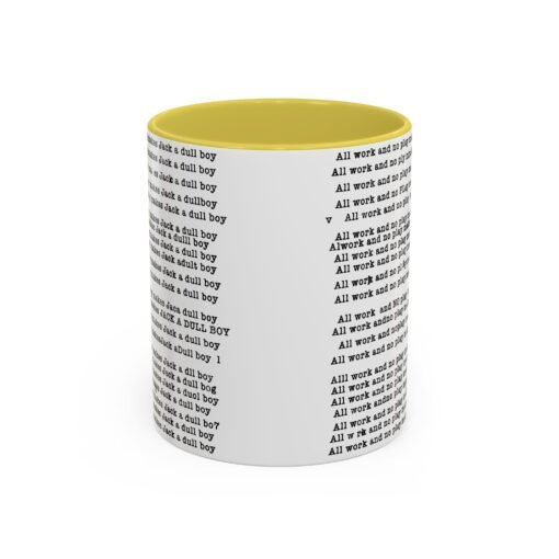☕ All Work and No Play Color Accent Mug – A Sip of Madness - Image 45
