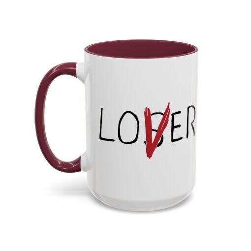 ☕ Loser / Lover Color Accent Mug – One Sip, Two Stories - Image 20