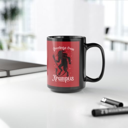 ☕ Greetings From Krampus Black Mug – Sip with a Side of Sinister Cheer - Image 16