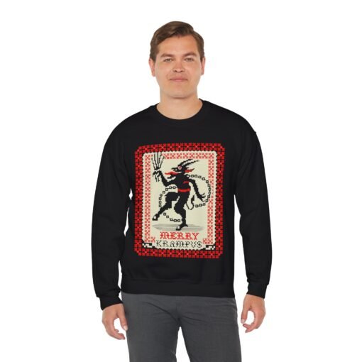 🎄👹 Merry Krampus Unisex Sweatshirt – Cozy, Creepy, Claus’s Worst Nightmare - Image 6