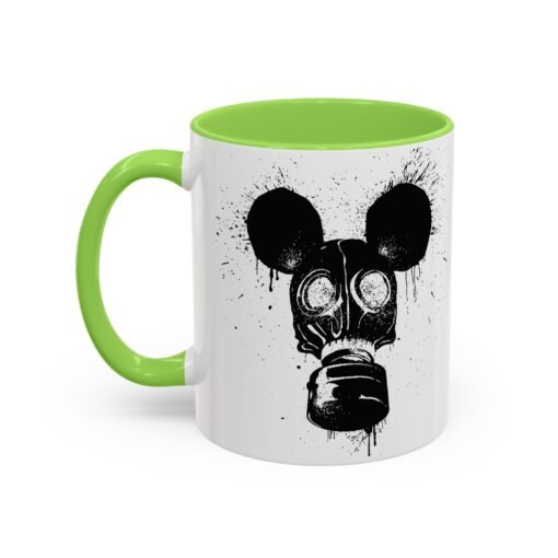 🐭☣️ Gas Mask Mouse Accent Mug – Sip with a Side of Strange - Image 36