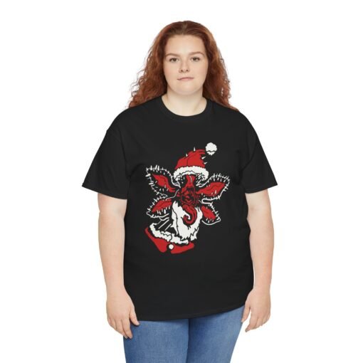 🎅👹 Demogorgon Santa Unisex T-Shirt – Upside Down Holiday Vibes - Image 5