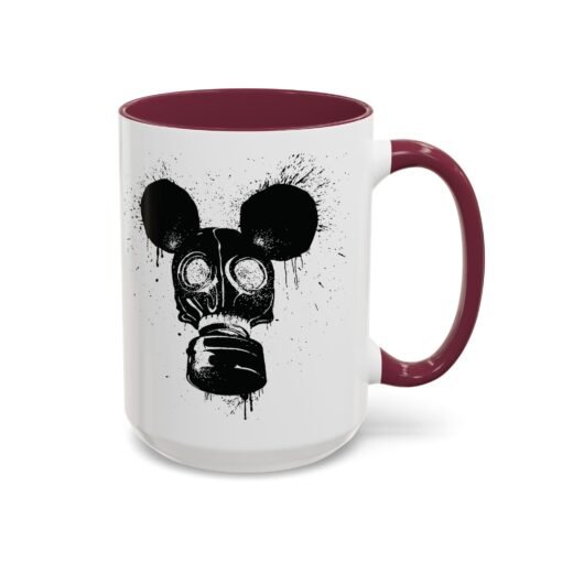 🐭☣️ Gas Mask Mouse Accent Mug – Sip with a Side of Strange - Image 74