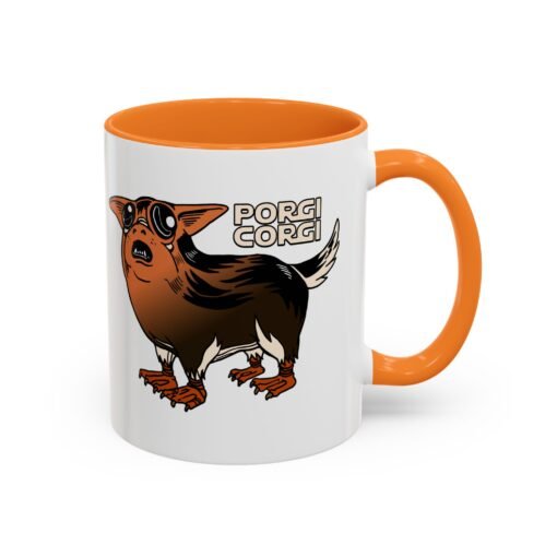 ☕🐶🐧✨ Porgi Corgi Color Accent Mug – Sip with Galactic Cuteness - Image 14