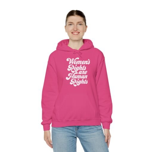 ✊💜 Women’s Rights Are Human Rights Unisex Hoodie – Warmth with a Voice - Image 4