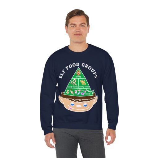 🍬 Elf Food Groups Unisex Sweatshirt – Warm, Whimsical, and Loaded with Sugar - Image 6