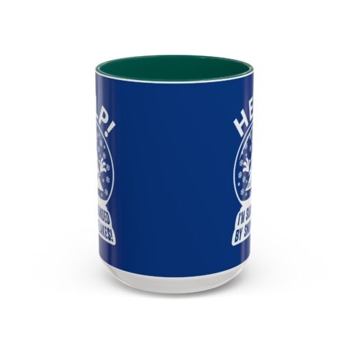 ☕❄️🎄 Help! I'm Surrounded By Snowflakes Color Accent Mug – Sip with Seasonal Sass - Image 41