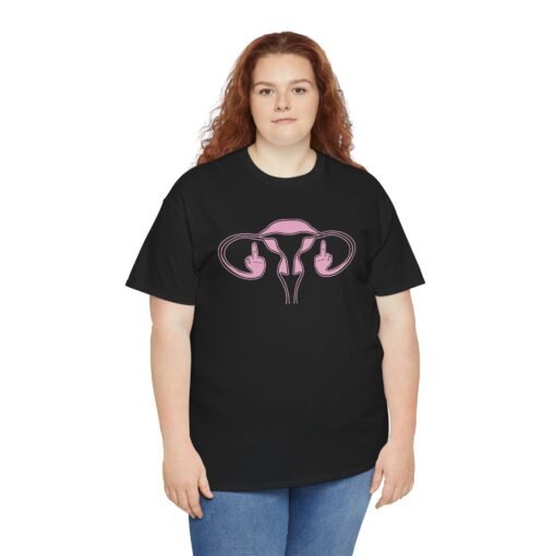 🖕🩷 Ovaries with Middle Fingers Unisex T-Shirt – Bold, Defiant, Unapologetic - Image 5