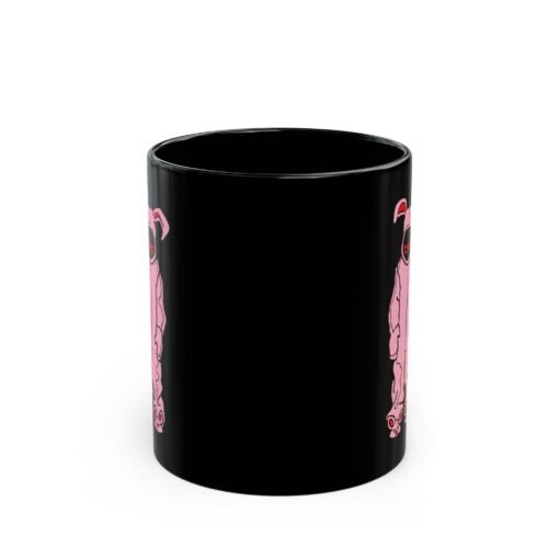 🎄🐰 Ralphie Bunny Suit Black Mug – Sip with Holiday Sass - Image 3