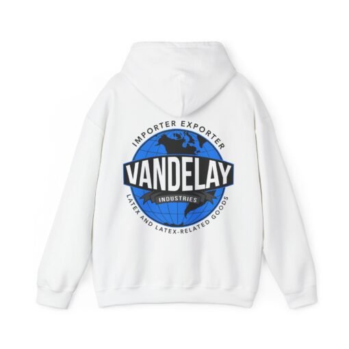 🏢 Vandelay Industries Unisex Hoodie – Importing. Exporting. Lounging. - Image 3