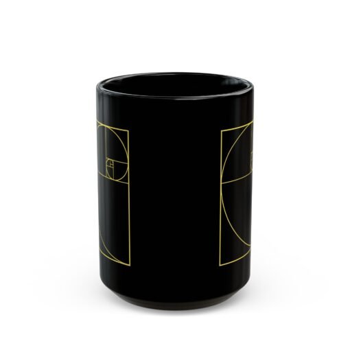☕ Golden Ratio Spiral Black Mug – Sip in Perfect Proportion - Image 7