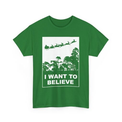 🎅🛸 I Want to Believe (In Santa) Unisex T-Shirt – Holiday Magic Meets Mulder Vibes - Image 13