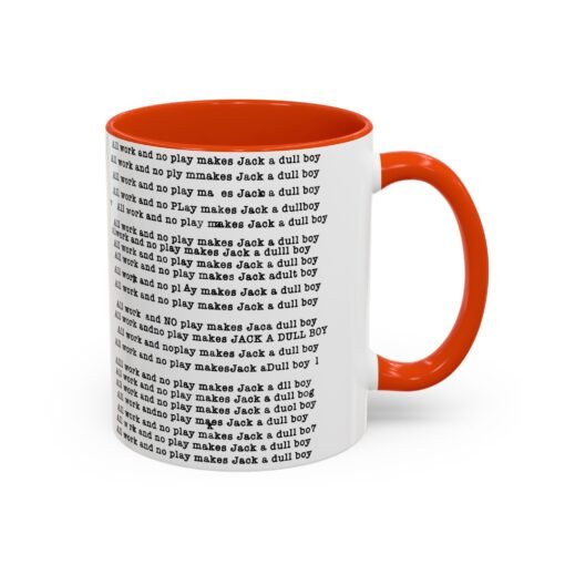 ☕ All Work and No Play Color Accent Mug – A Sip of Madness - Image 34