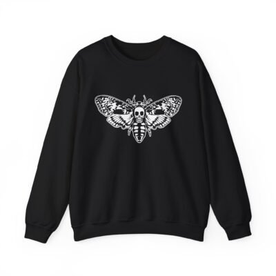 🦋💀 Death's Head Moth Unisex Sweatshirt – Dark Elegance Meets Everyday Comfort