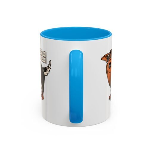 ☕🐶🐧✨ Porgi Corgi Color Accent Mug – Sip with Galactic Cuteness - Image 23