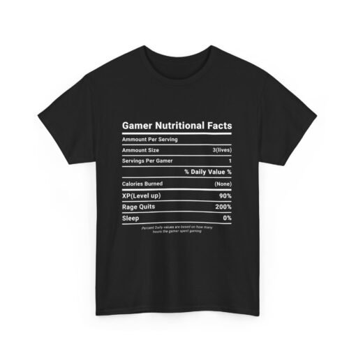 🎮 Gamer Nutrition Facts Unisex T-Shirt – Powered by Snacks, Skill & Respawns