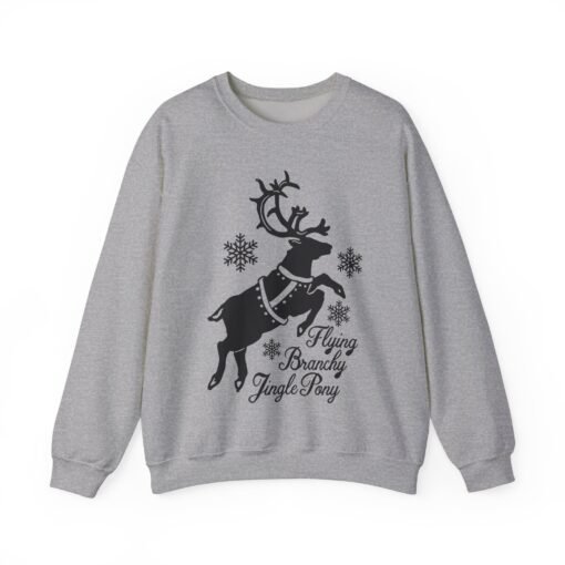 🦌✨ Flying Branchy Jingle Pony Unisex Sweatshirt – Absurdly Festive & Proud of It - Image 12