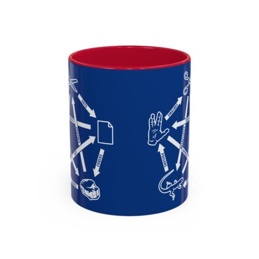 ☕🖖🪨📄✂️🦎 Rock Paper Scissors Lizard LLAP Color Accent Mug – Sip Long and Prosper - Image 2