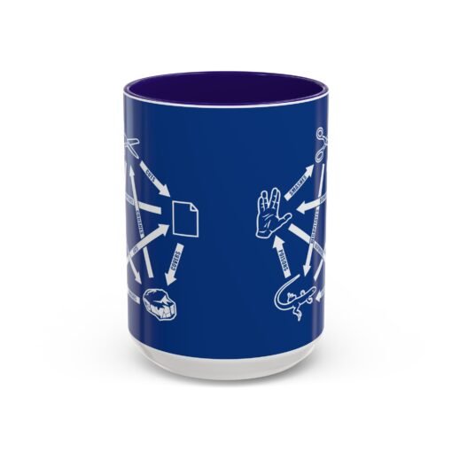 ☕🖖🪨📄✂️🦎 Rock Paper Scissors Lizard LLAP Color Accent Mug – Sip Long and Prosper - Image 53