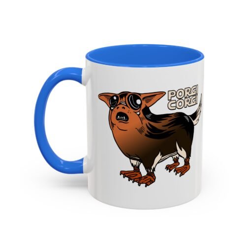☕🐶🐧✨ Porgi Corgi Color Accent Mug – Sip with Galactic Cuteness - Image 12
