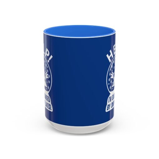 ☕❄️🎄 Help! I'm Surrounded By Snowflakes Color Accent Mug – Sip with Seasonal Sass - Image 37