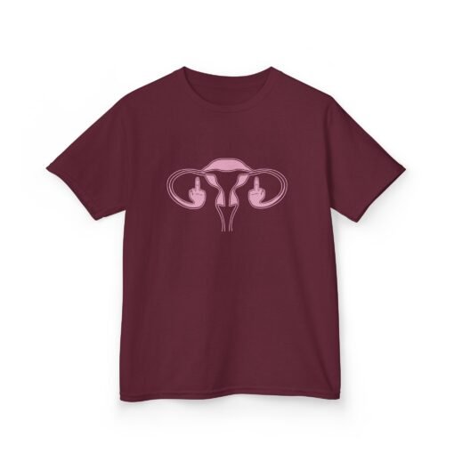 🩷 Ovaries with Middle Fingers Kids' T-Shirt – Bold Style with a Playful Twist - Image 5