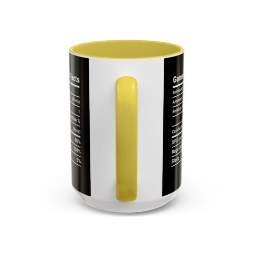 ☕🎮 Gamer Nutrition Facts Color Accent Mug – Fuel for Every Respawn - Image 91