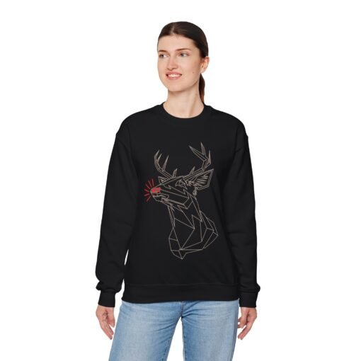 🦌 Polygon Rudolph Unisex Sweatshirt – Modern Cheer, Classic Comfort - Image 6